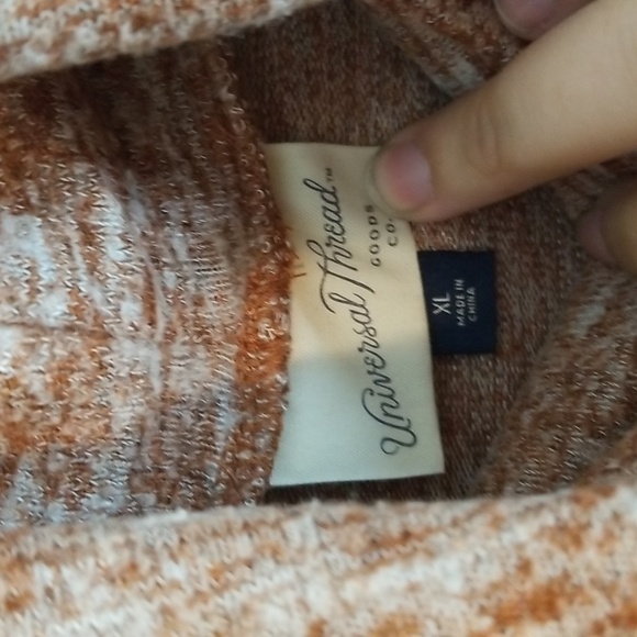 Universal Thread size Xlarge Lightweight chunky Sweater orange brown EUC 🎯 - Picture 4 of 5